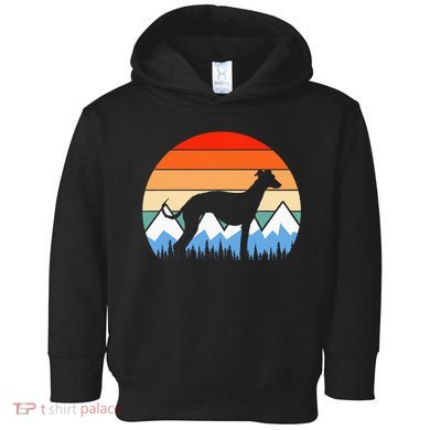 Whippet Dog Mountain Hiking Hiker Retro Vintage Toddler Hoodie
