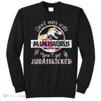 Womens Don't Mess With Mimisaurus You'll Get Jurasskicked Mimi Dino Sweatshirt thumb 0