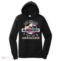 Womens Don't Mess With Mimisaurus You'll Get Jurasskicked Mimi Dino Women's Hoodie thumb 0