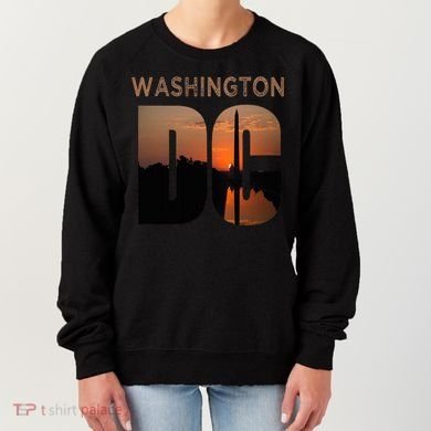 Washington Dc Monument Skyline Art Vacation Souvenir Women's Sweatshirt