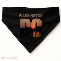 Washington Dc Monument Skyline Art Vacation Souvenir USA-Made Doggie Bandana thumb 0