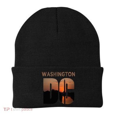 Washington Dc Monument Skyline Art Vacation Souvenir Beanie