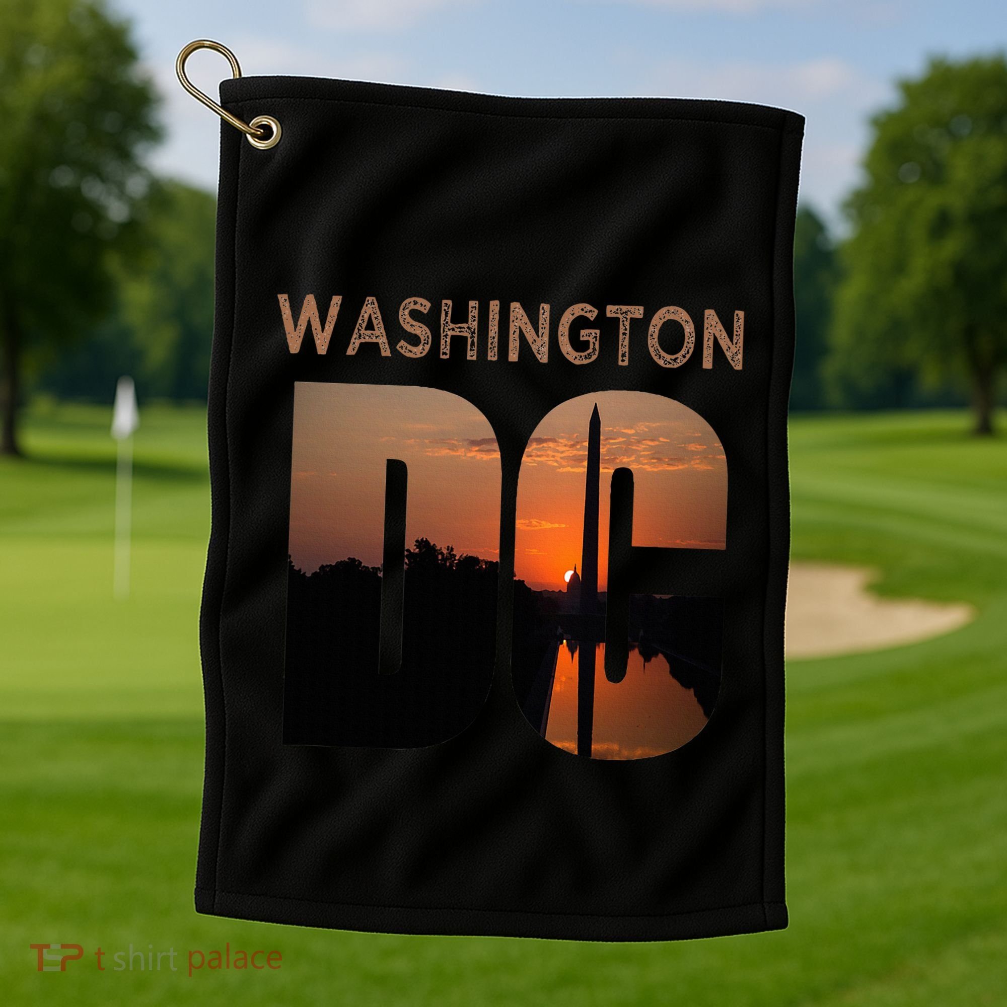 Washington Dc Monument Skyline Art Vacation Souvenir Golf Towel