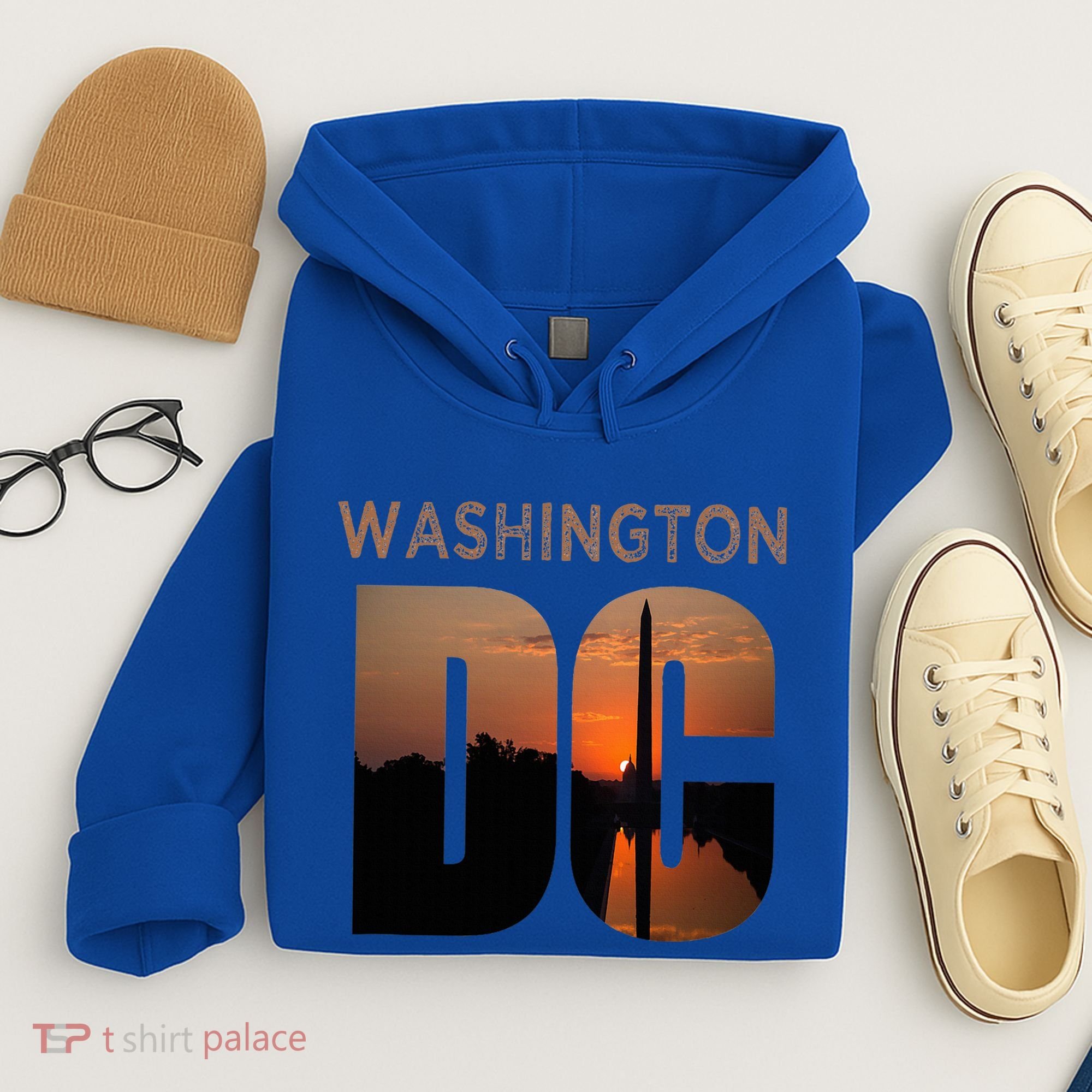 Washington Dc Monument Skyline Art Vacation Souvenir Hoodie