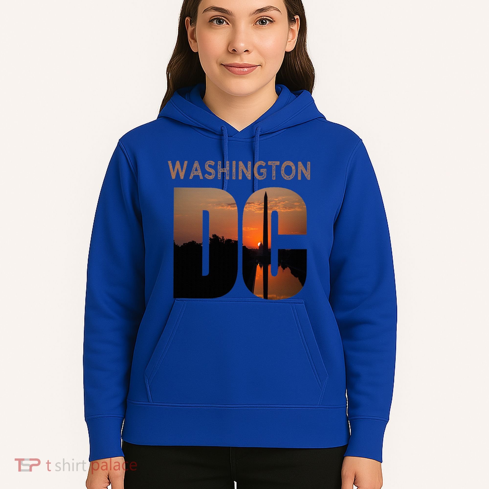 Washington Dc Monument Skyline Art Vacation Souvenir Hoodie