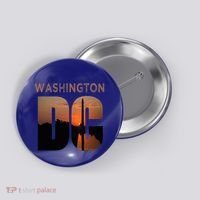 Washington Dc Monument Skyline Art Vacation Souvenir Button thumb 0