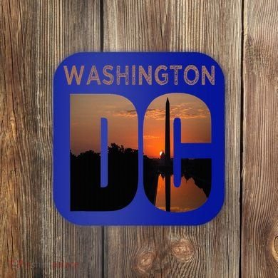 Washington Dc Monument Skyline Art Vacation Souvenir Coaster