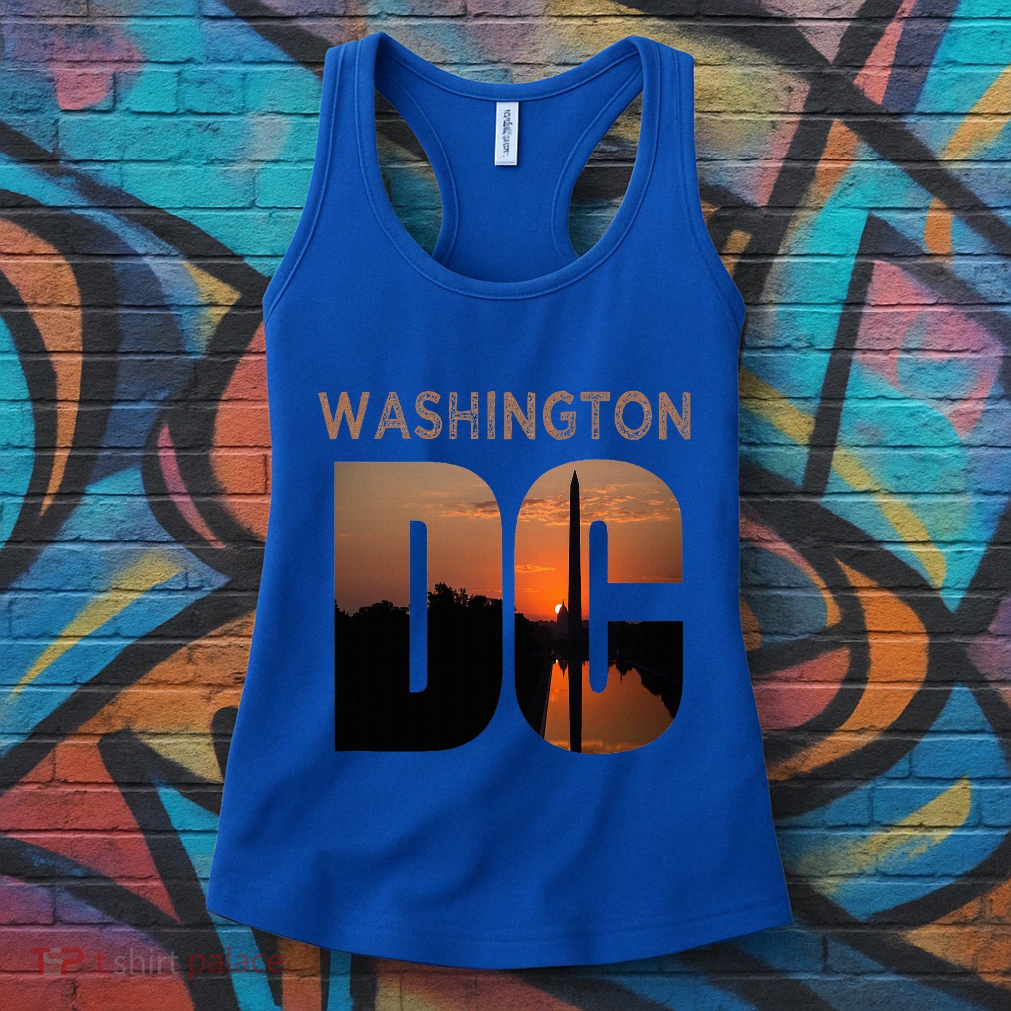 Washington Dc Monument Skyline Art Vacation Souvenir Women's Tank Top