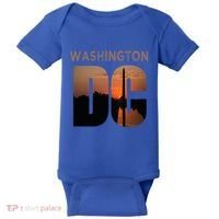 Washington Dc Monument Skyline Art Vacation Souvenir Baby Bodysuit thumb 0