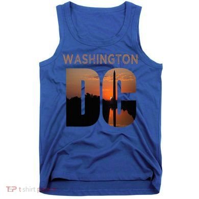 Washington Dc Monument Skyline Art Vacation Souvenir Tank Top