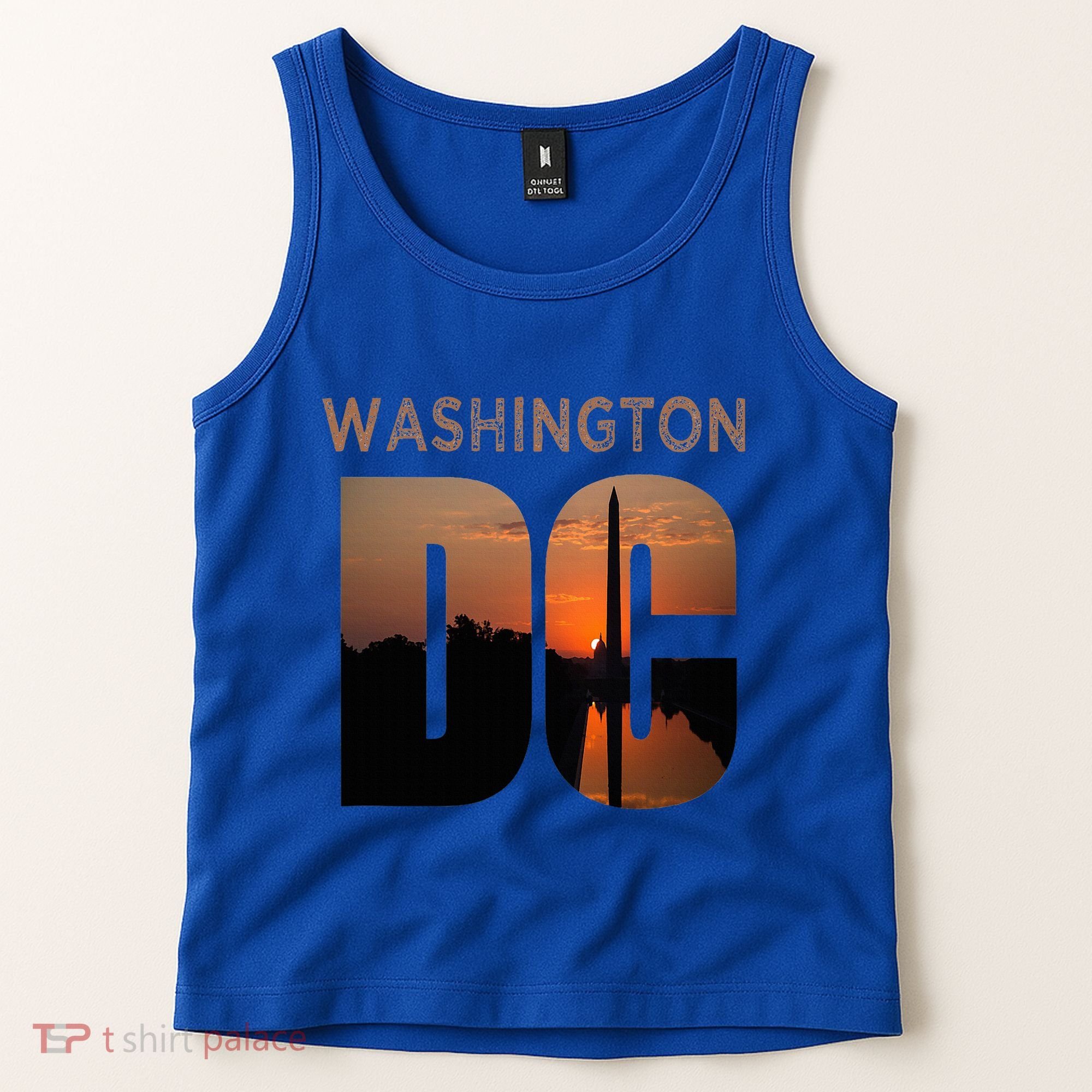 Washington Dc Monument Skyline Art Vacation Souvenir Tank Top