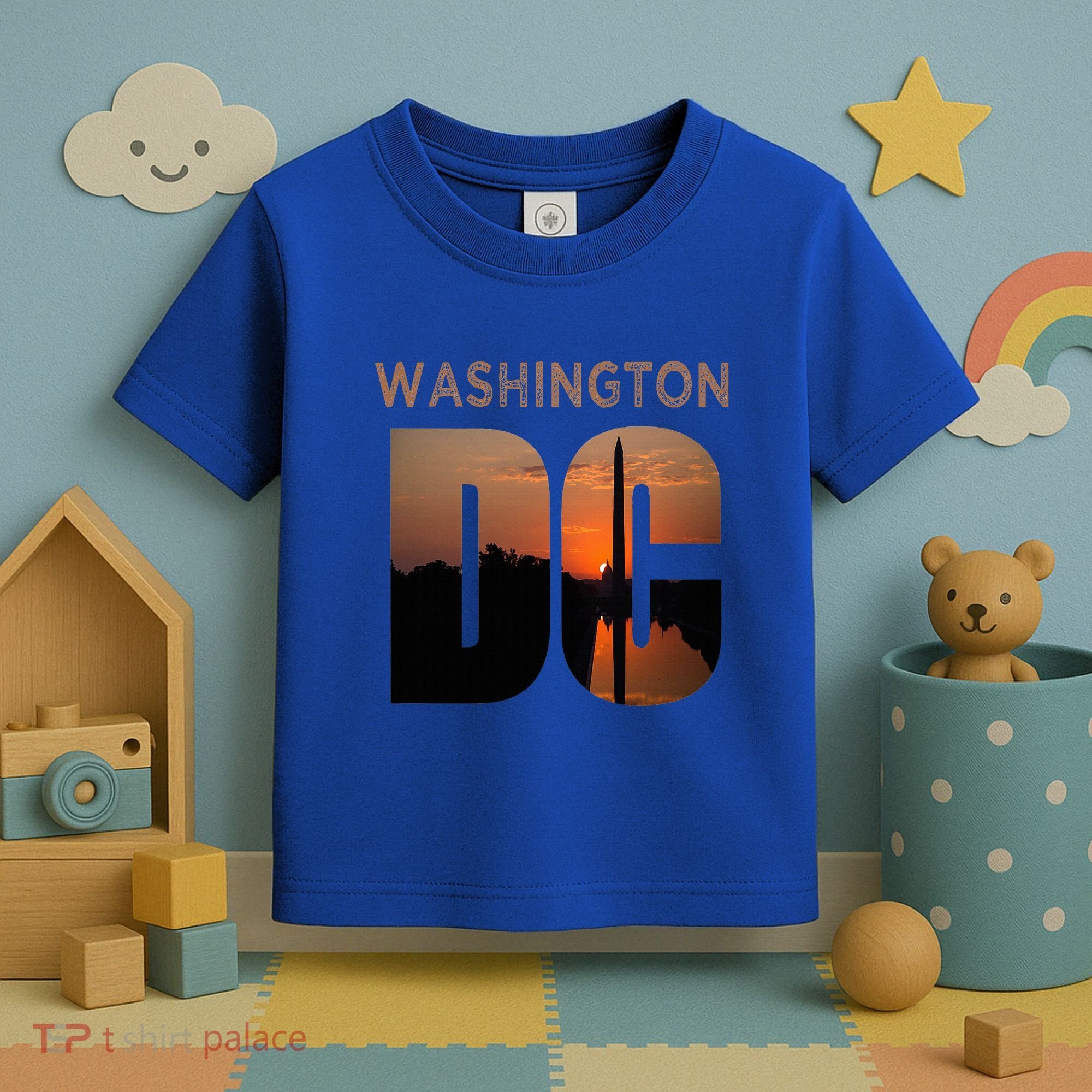 Washington Dc Monument Skyline Art Vacation Souvenir Toddler T-Shirt