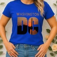 Washington Dc Monument Skyline Art Vacation Souvenir Women's T-Shirt thumb 2