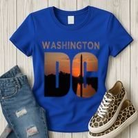 Washington Dc Monument Skyline Art Vacation Souvenir Women's T-Shirt thumb 3