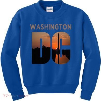 Washington Dc Monument Skyline Art Vacation Souvenir Kids Sweatshirt