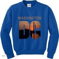 Washington Dc Monument Skyline Art Vacation Souvenir Kids Sweatshirt thumb 0