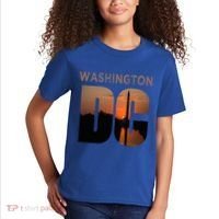 Washington Dc Monument Skyline Art Vacation Souvenir Kids T-Shirt thumb 2