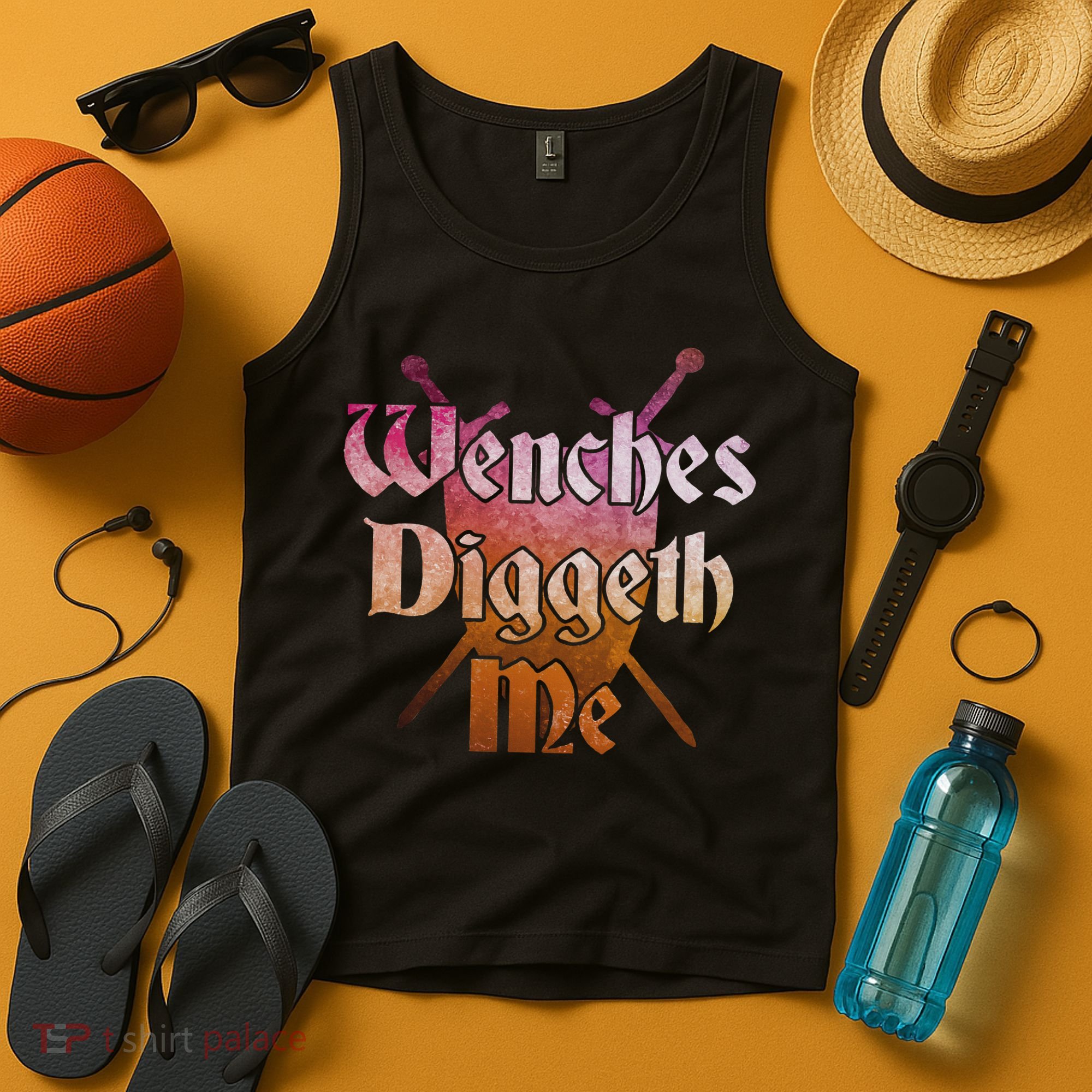 Wenches Diggeth Me Funny Renaissance Ren Faire Quote Tank Top