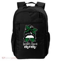 World's Dopest Mom Weed Hair Bun Backpack thumb 0