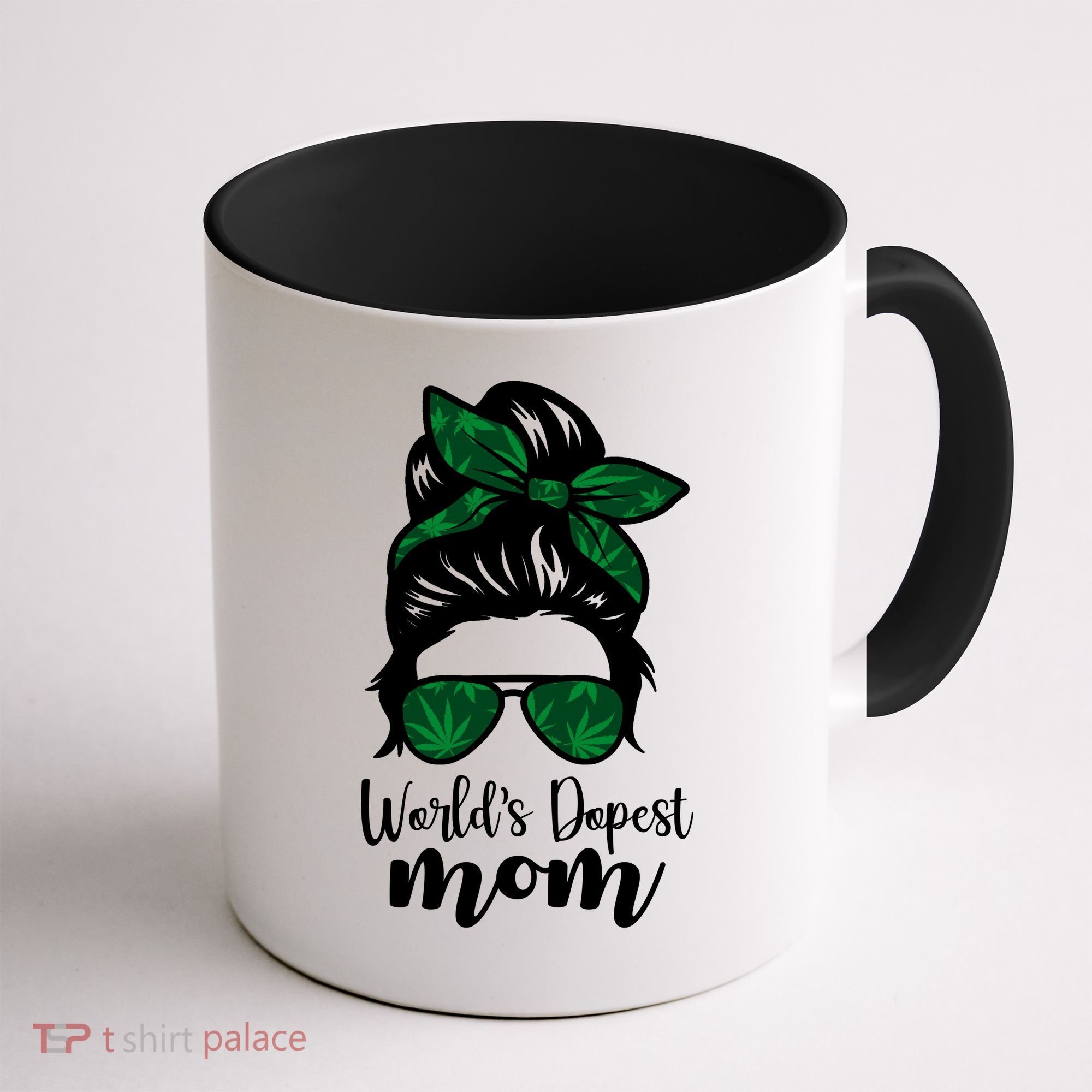World's Dopest Mom Weed Hair Bun Coffee Mug