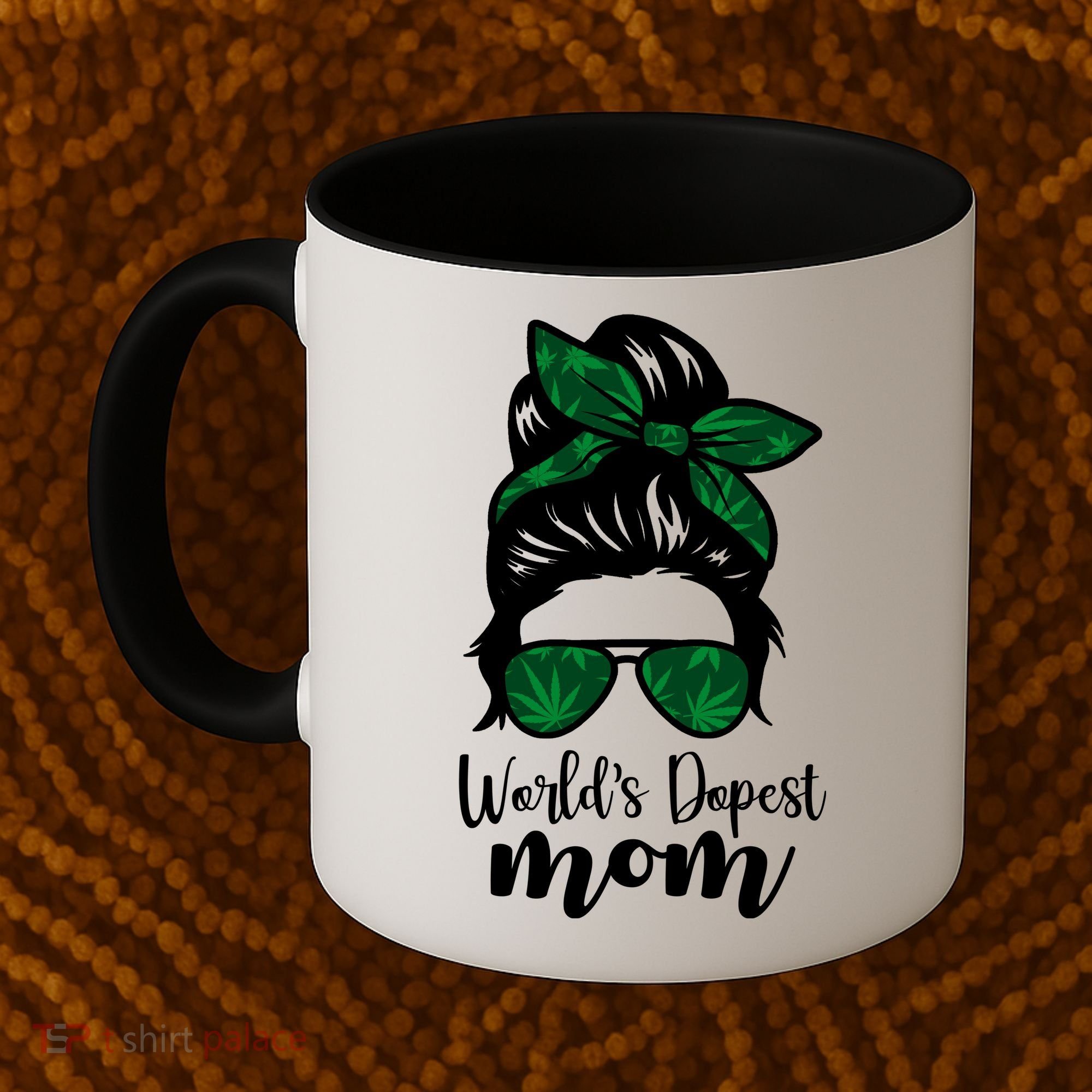 World's Dopest Mom Weed Hair Bun Coffee Mug