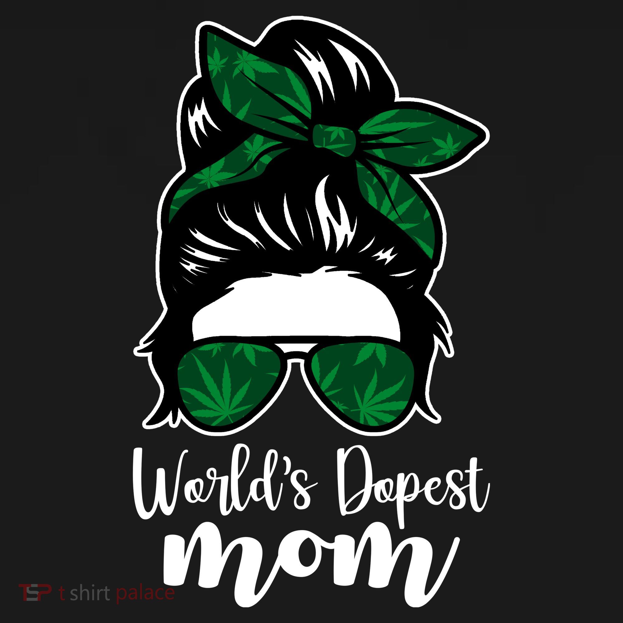 World's Dopest Mom Weed Hair Bun Women's Hoodie