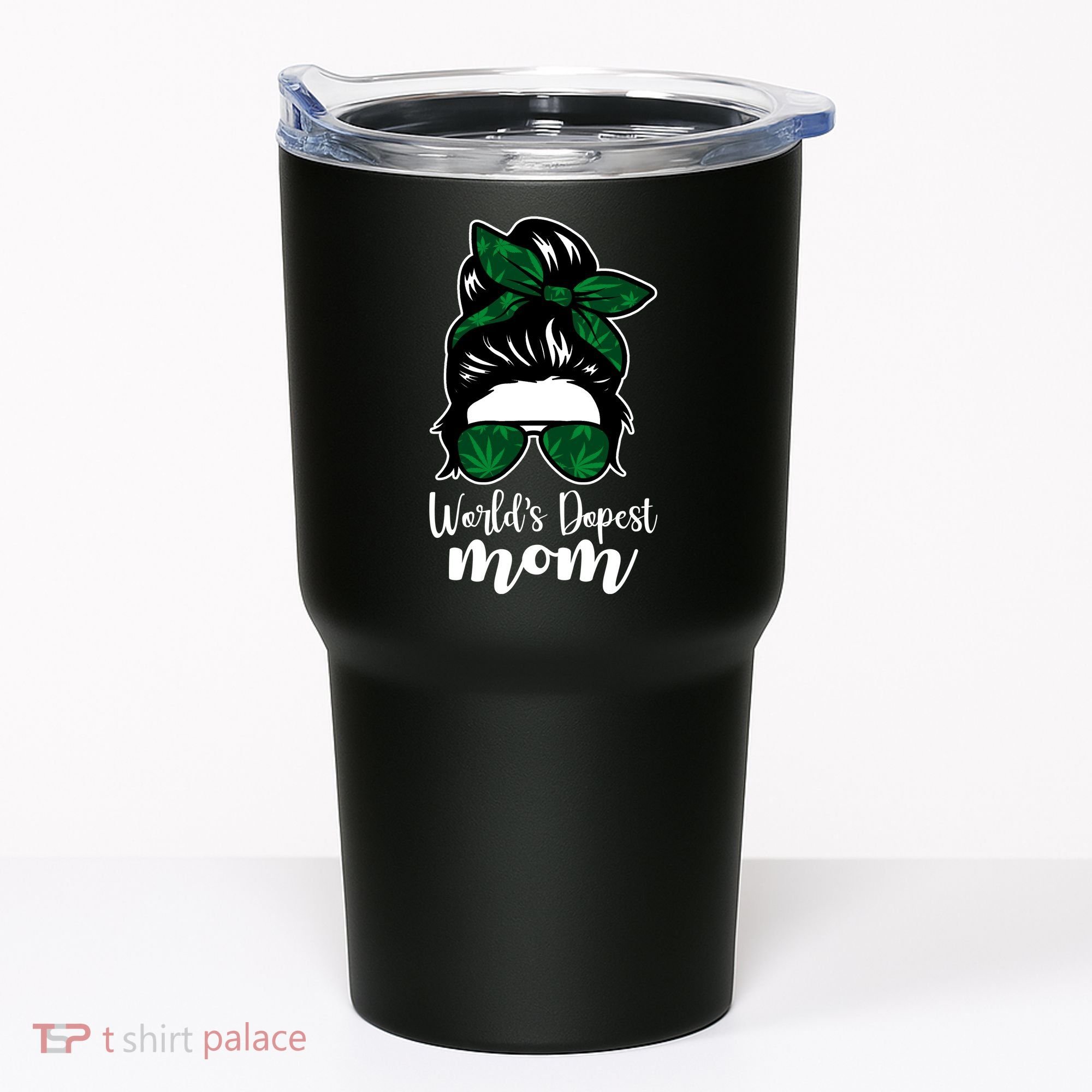 World's Dopest Mom Weed Hair Bun Tumbler