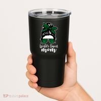 World's Dopest Mom Weed Hair Bun Tumbler thumb 2