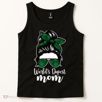 World's Dopest Mom Weed Hair Bun Tank Top thumb 2