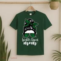 World's Dopest Mom Weed Hair Bun T-Shirt thumb 2