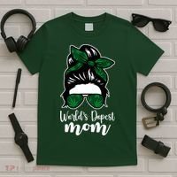 World's Dopest Mom Weed Hair Bun T-Shirt thumb 5