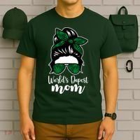 World's Dopest Mom Weed Hair Bun T-Shirt thumb 6