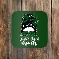 World's Dopest Mom Weed Hair Bun Coaster thumb 0
