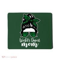 World's Dopest Mom Weed Hair Bun Mousepad thumb 0