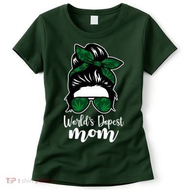 World's Dopest Mom Weed Hair Bun Women's T-Shirt