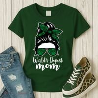 World's Dopest Mom Weed Hair Bun Women's T-Shirt thumb 3