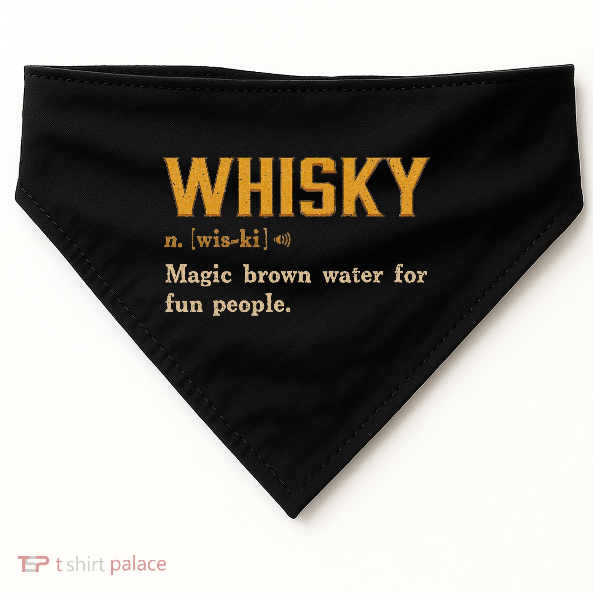 Whiskey Definition Magic Brown Water For Fun People USA-Made Doggie Bandana