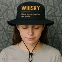 Whiskey Definition Magic Brown Water For Fun People Bucket Hat thumb 3
