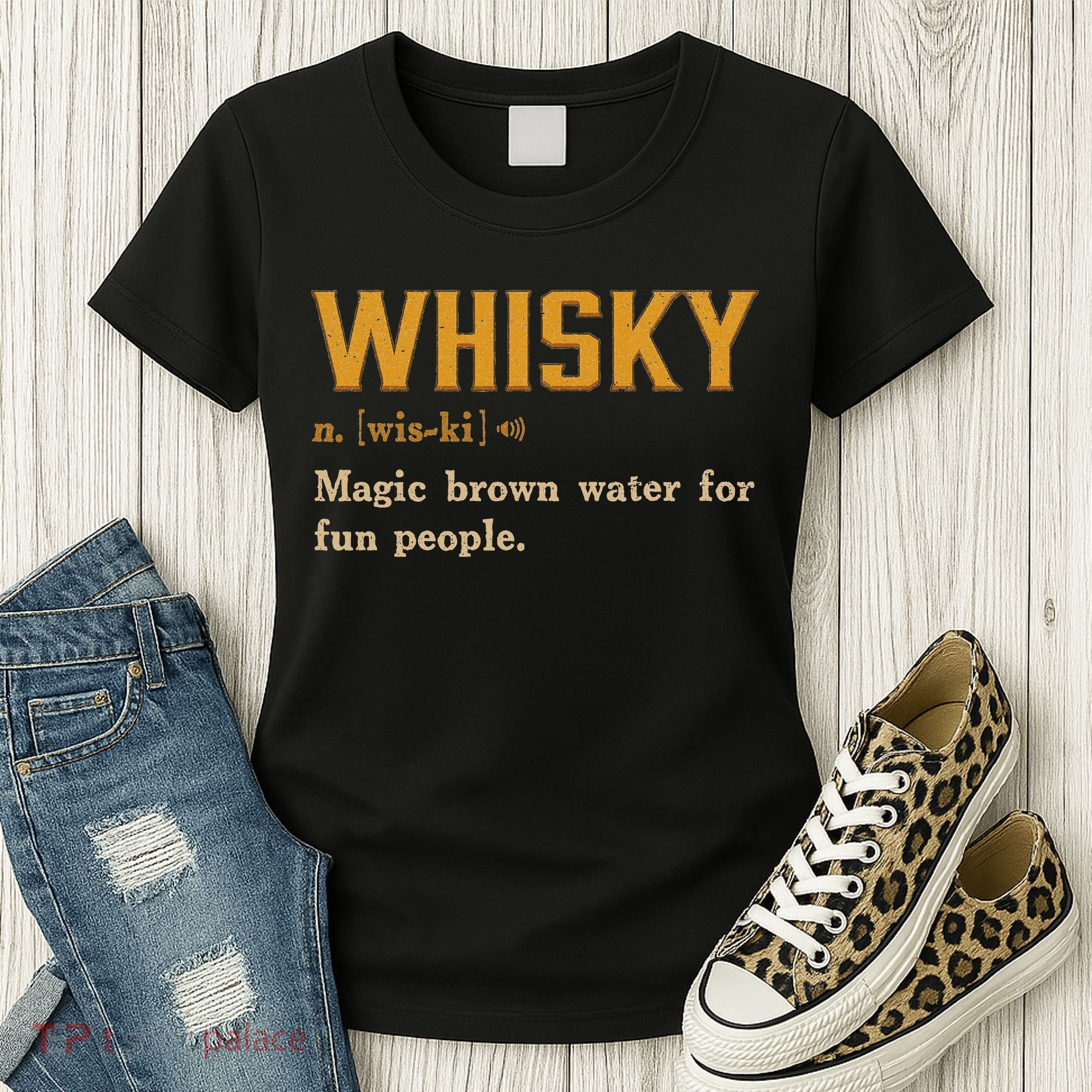 Whiskey Definition Magic Brown Water For Fun People Women's T-Shirt
