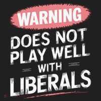 Warning Does Not Play Well With Liberals Beanie thumb 2