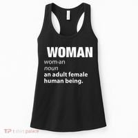 Woman Definition Noun An Adult Human Female Graphic Women's Tank Top thumb 0