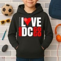 Washington DC Nations Capitol I Love Go Go Music Kids Hoodie thumb 2