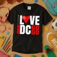 Washington DC Nations Capitol I Love Go Go Music Kids T-Shirt thumb 3