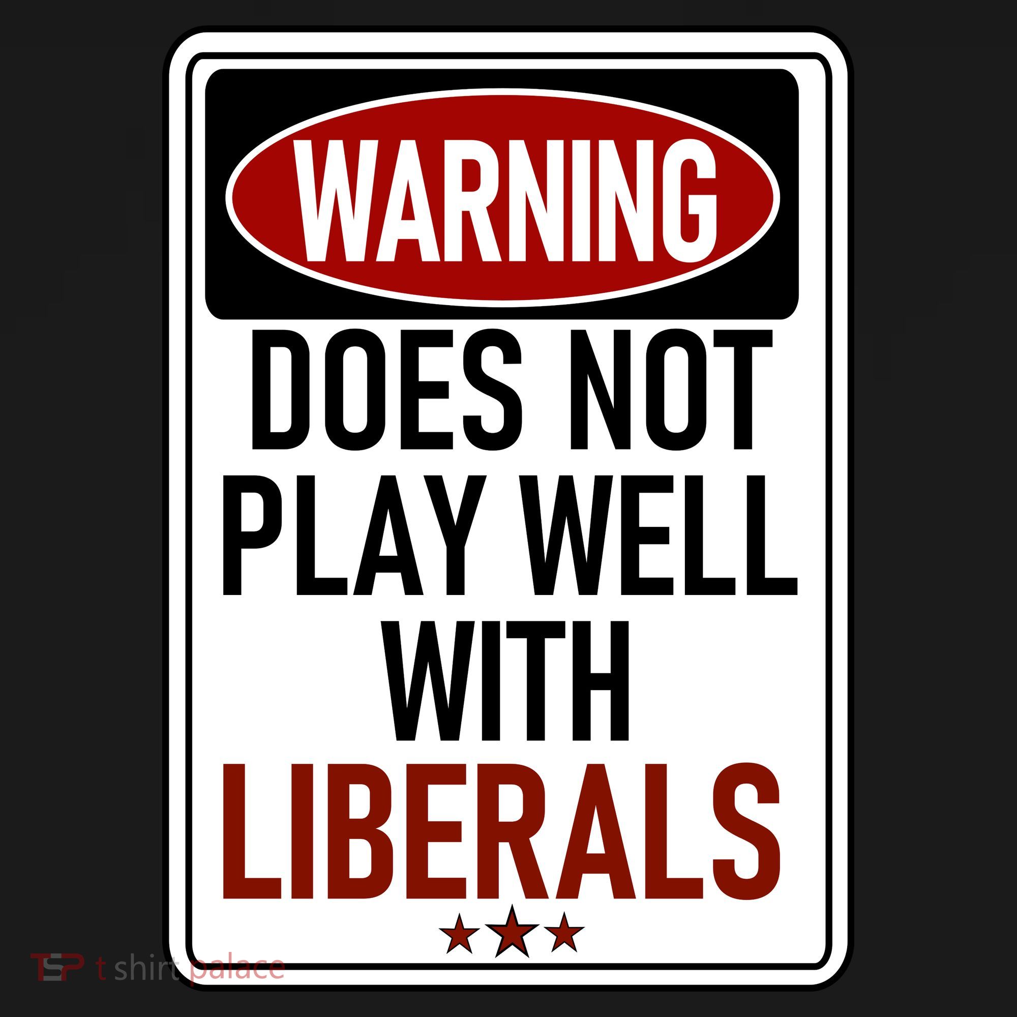 WARNING Does Not Play Well With LIBERALS Kids Long Sleeve Shirt