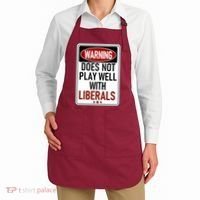 WARNING Does Not Play Well With LIBERALS Apron thumb 2