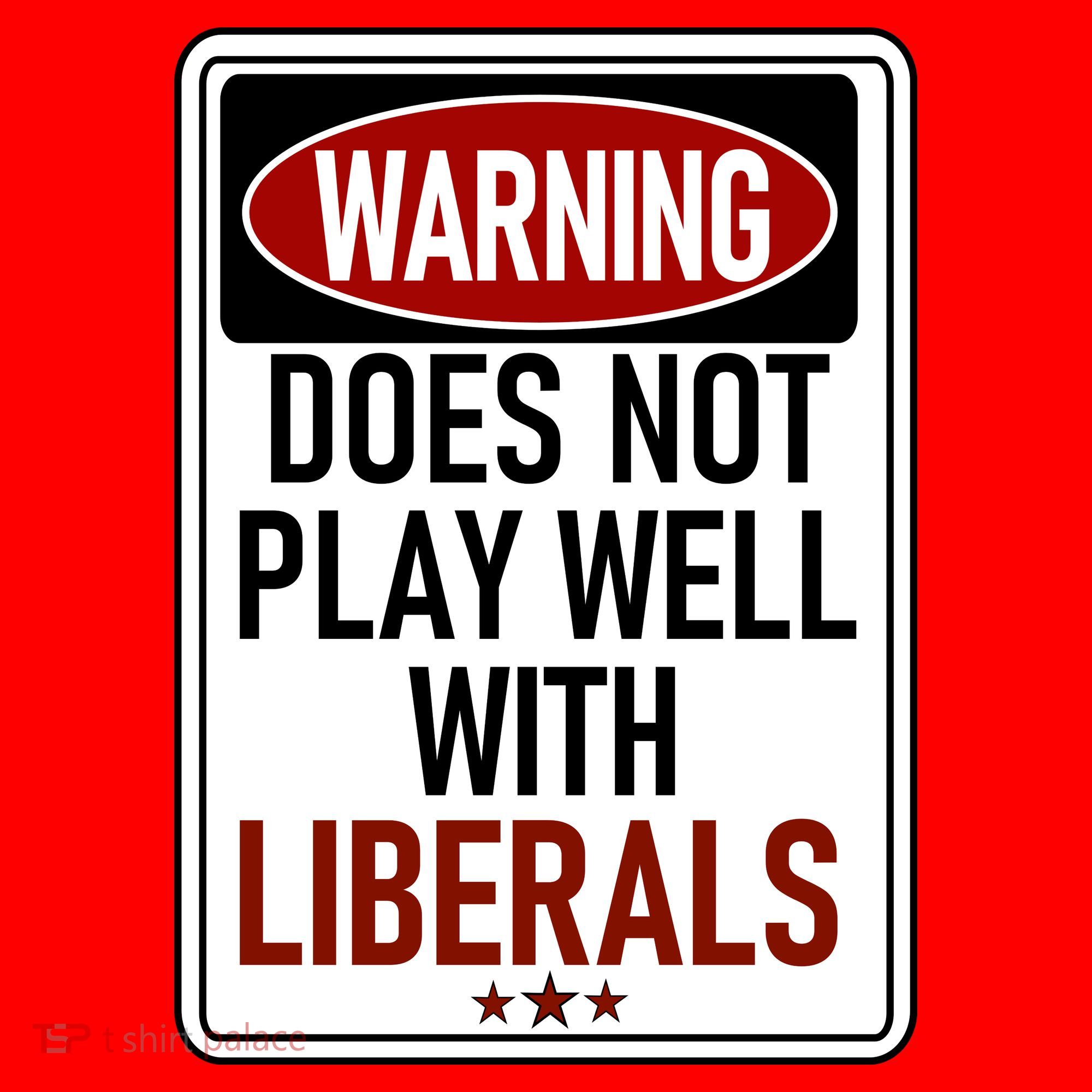 WARNING Does Not Play Well With LIBERALS Santa Hat