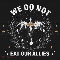 We Do Not Eat Our Allies Dragon Rider 4th Wing Book Bookish T-Shirt thumb 7
