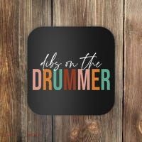 Wife Dibs On The Drummer Funny Drummer  Coaster thumb 0