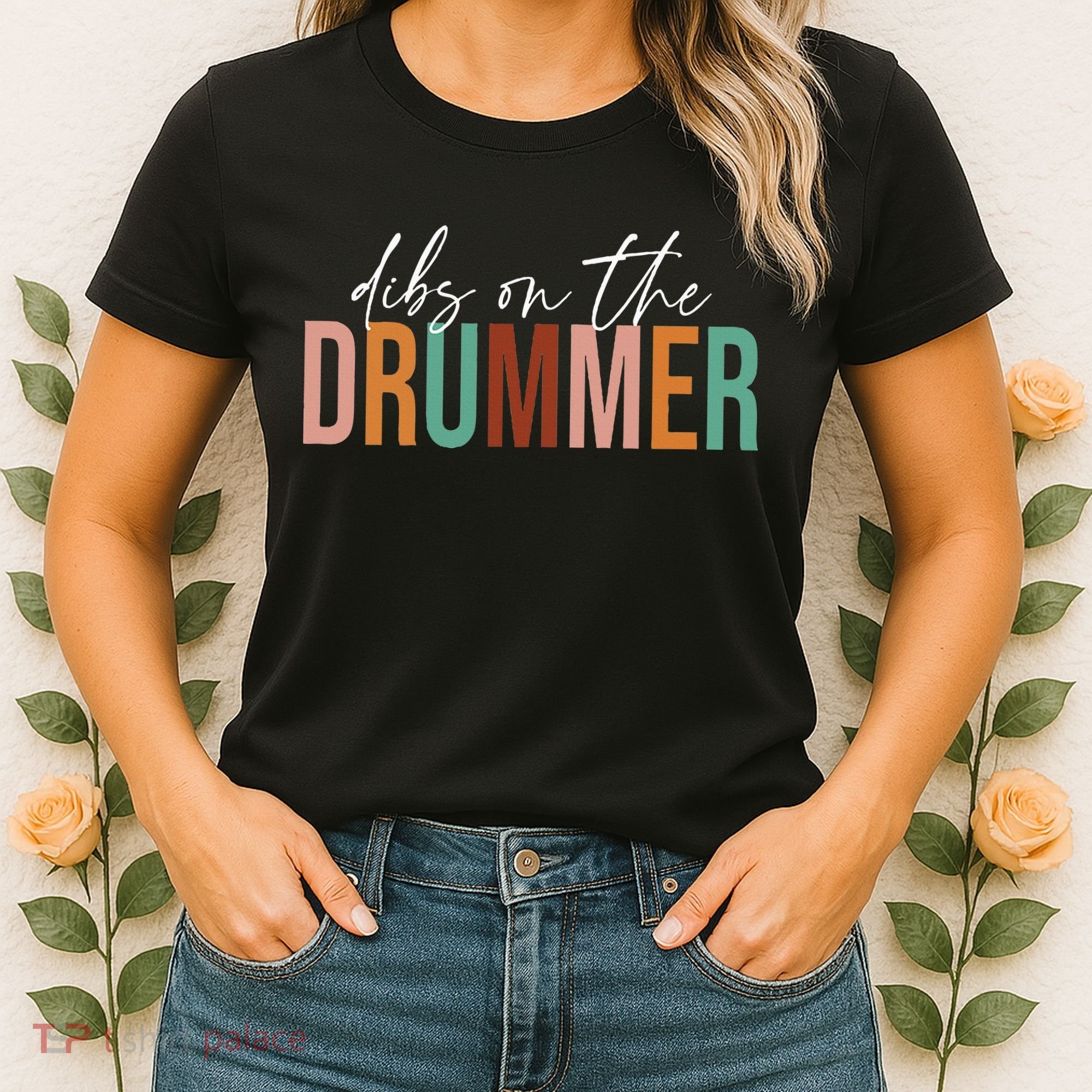 Wife Dibs On The Drummer Funny Drummer  Women's T-Shirt
