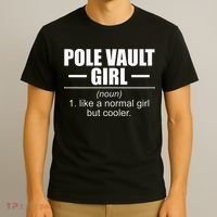 Womens Definition Pole Vault Girl Athlete High Jump Gift Vaulting T-Shirt thumb 3